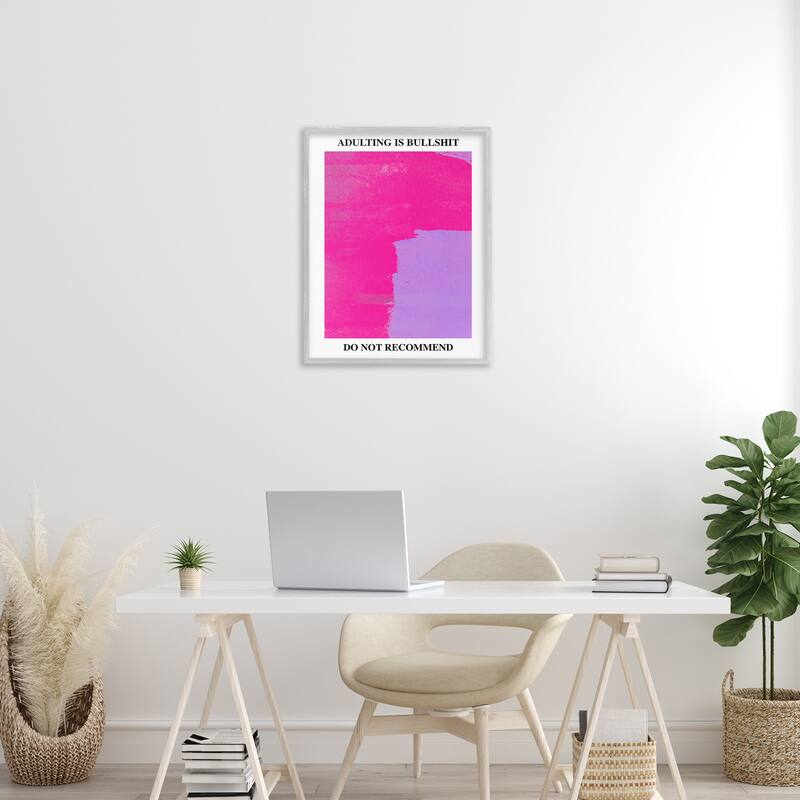 Stupell Adulting Do Not Recommend Framed Giclee Art Design By House of Lulu