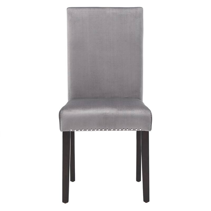 Balmforth Nailhead Velvet Upholstered Dining Chairs (Set of 2) by iNSPIRE Q Classic