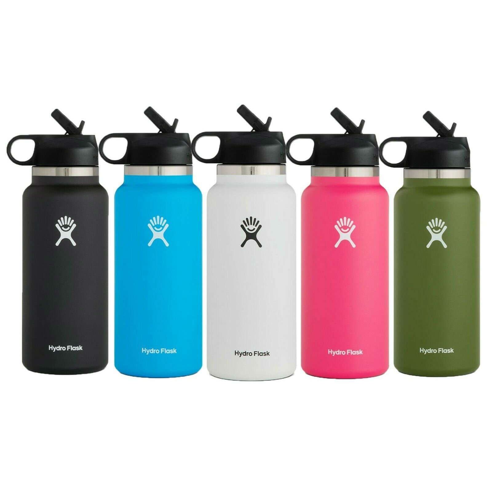 20/32OZ Hydro Flask Water Bottle Stainless steel Wide Mouth W/Straw Lid 2.0  New