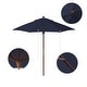 preview thumbnail 2 of 3, Port Lavaca 7.5ft Round Wood Umbrella by Havenside Home, Base Not Included