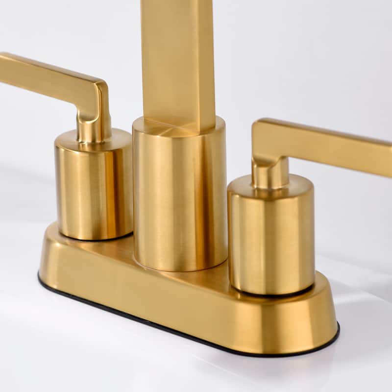 Luxier MSC14-T 4 in. Centerset 2-Handle Bathroom Faucet with Drain