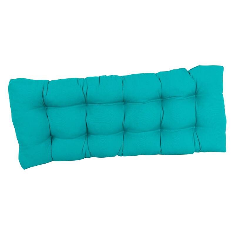 Solid Twill Tufted Indoor Bench Cushion (Multiple widths from 42 to 60 inch)
