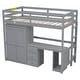preview thumbnail 29 of 33, Traditional Rustic Style Twin Size Loft Bed with Built-In Ladder,Storage Drawers and Wardrobe,Study Desk Under-Bed