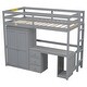 preview thumbnail 29 of 33, Twin Size Twin Size Pine Wood Loft Bed with Desk and Storage Drawers