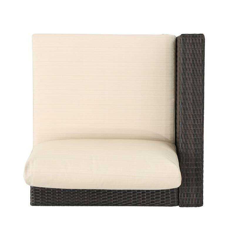 Roomfitters Wicker Lounge Chair with Cushions for Comfortable Outdoor Seating, Stylish Patio Furniture with Durable Frame