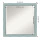 preview thumbnail 1 of 6, Beveled Wood Bathroom Wall Mirror - Sky Blue Rustic Frame Outer Size: 22 x 22 in