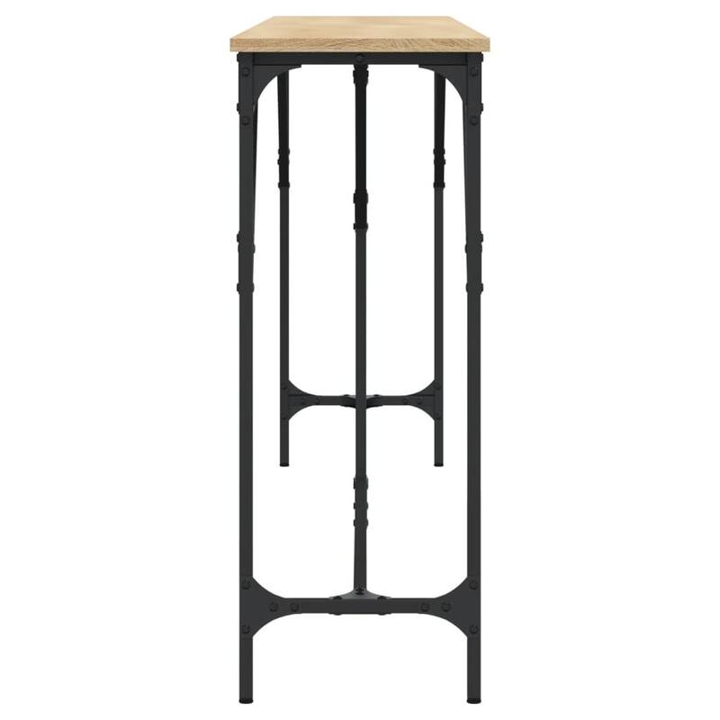 vidaXL Console Table Sonoma Oak Engineered Wood Large Adjustable Feet - 11.4 x 78.7 x 29.5 in