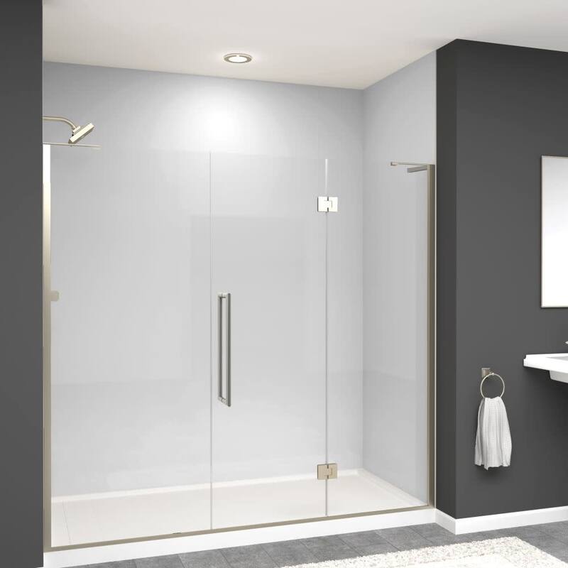 Transolid EHTF78247610C-T Elizabeth 76" High x 78" Wide Hinged Semi - Brushed Stainless