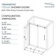 preview thumbnail 10 of 12, Transolid TBD608010L-S 80" High x 59" Wide Bypass Frameless Shower