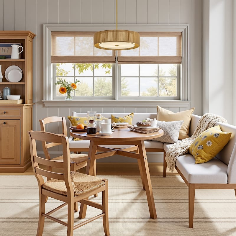 CO-Z 3-Light 20"W Double Drum Fabric Pendant Chandelier