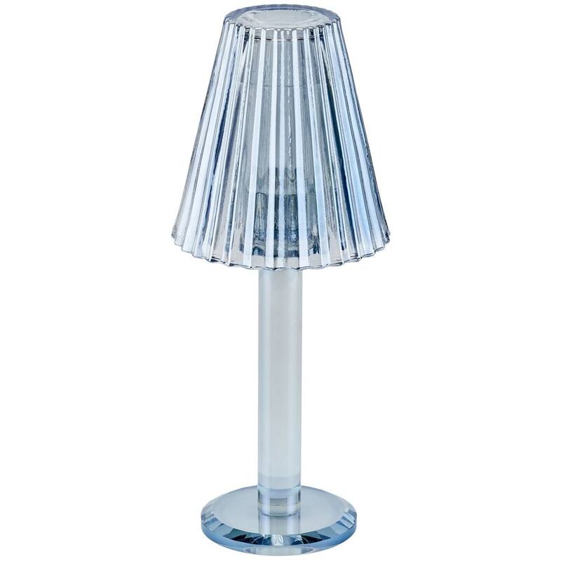 Lya 12" Crystal Glass Candle Lamp With Glass Shade