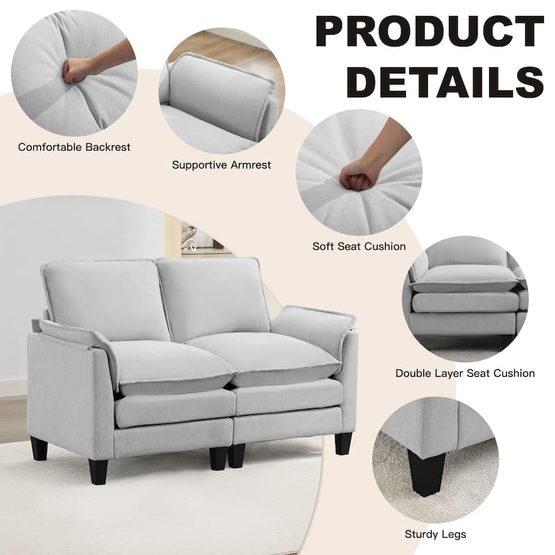 Luxury 2-Seat Sofa – Cloud-Like Comfort, Sturdy Design – For Living Rooms & Offices