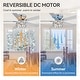 preview thumbnail 23 of 33, 52" Flush Mount 5-Blade Modern Crystal Indoor Ceiling Fan with Light Kit and Remote