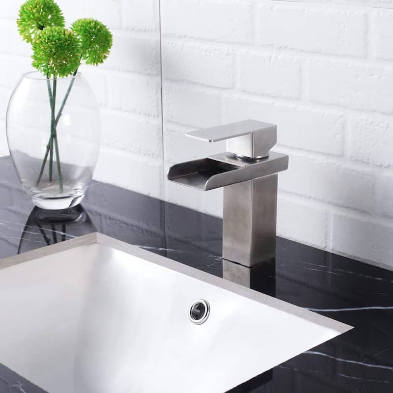 Modern Single Handle Single Hole Bathroom Sink Faucet with Anti Corrosion, Anti Rust, Anti Stain and Scratch