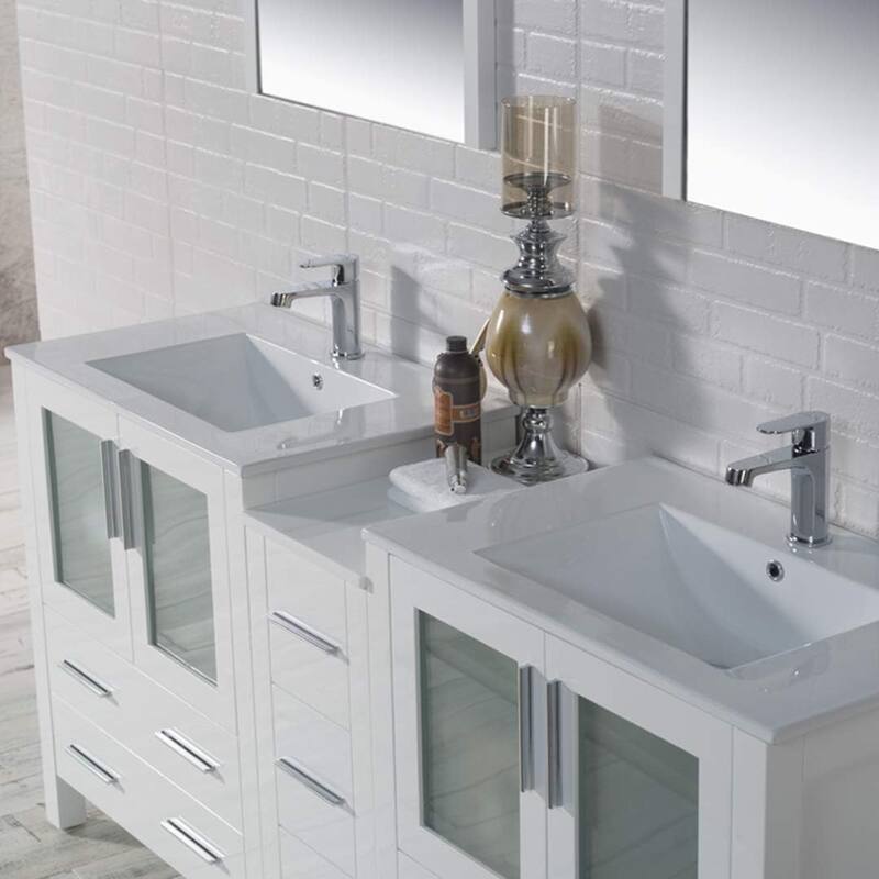 Blossom Sydney 72" Solid Wood Double Sink Bathroom Vanity with Cabinet