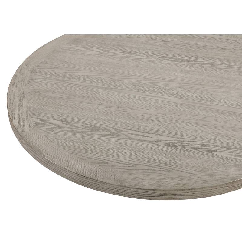 Tre Gray Fabric Round Dining Room Set