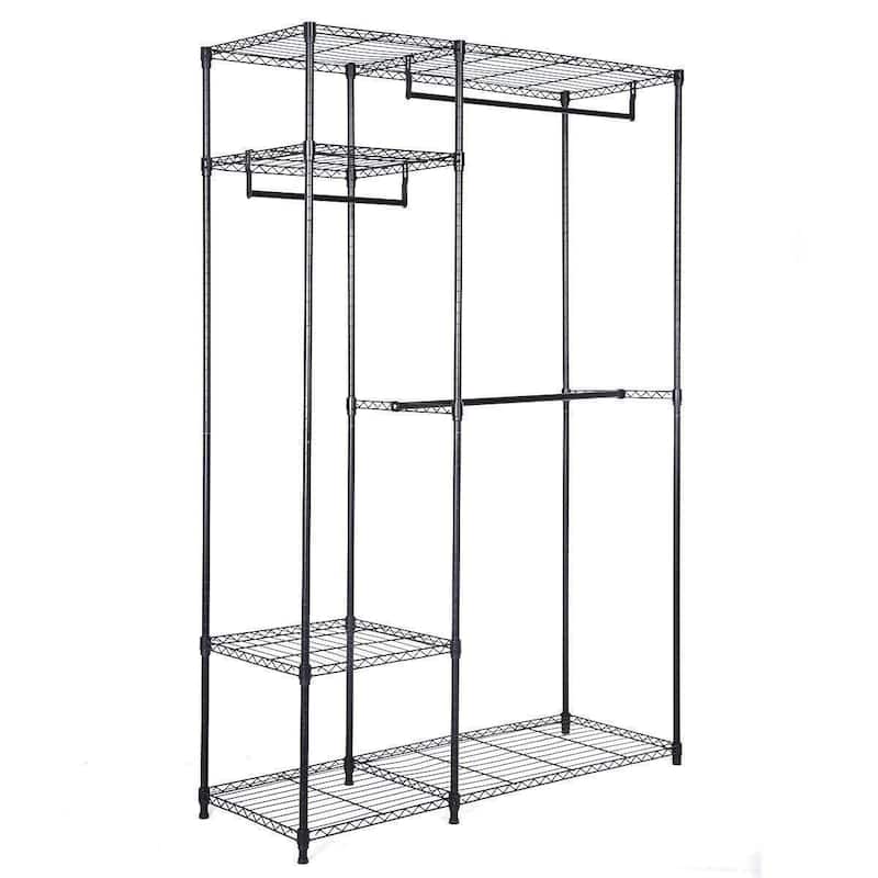 Costway 48''x18''x71'' Closet Organizer Garment Rack Portable Clothes