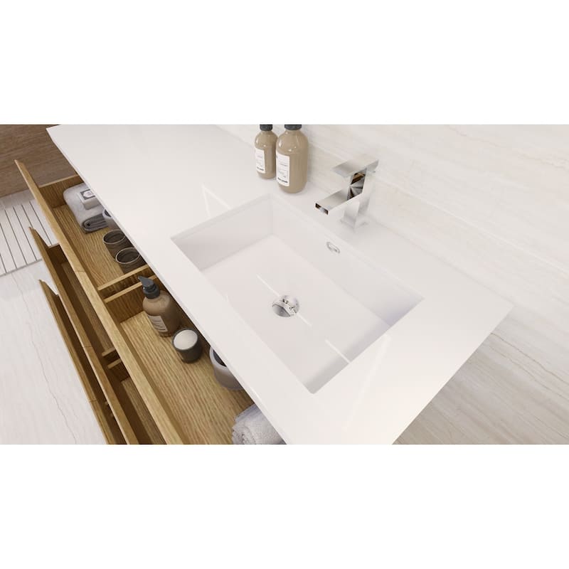 Aron 60'' Freestanding Vanity with Right Single Sink