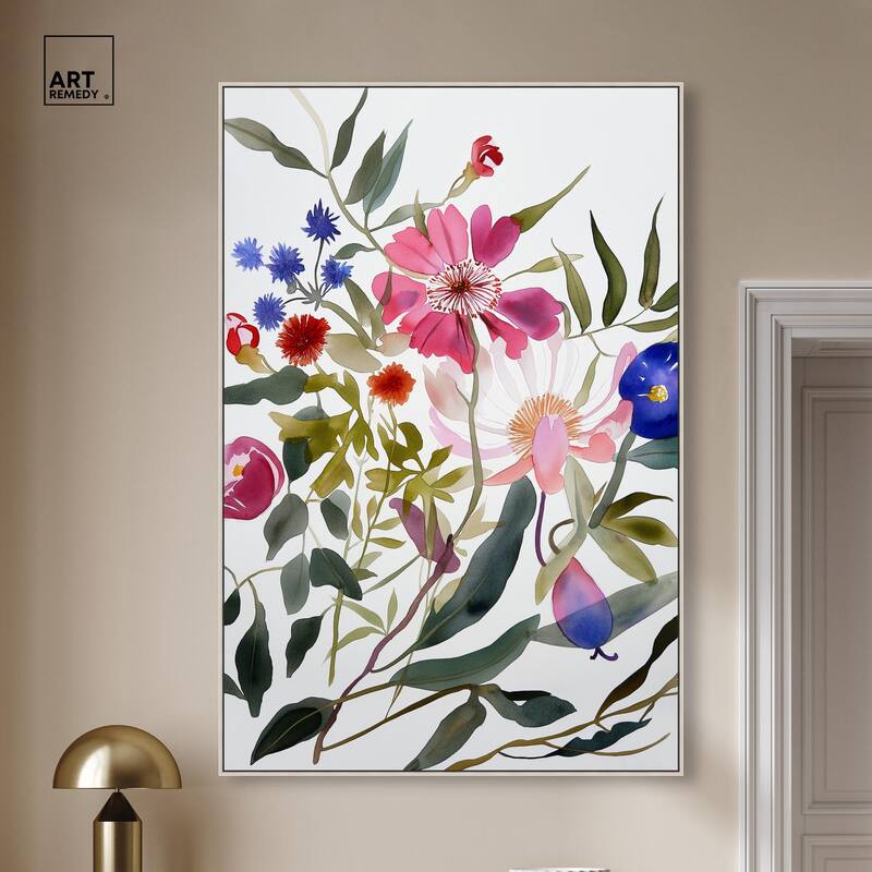 Watery Petals I Canvas by Art Remedy