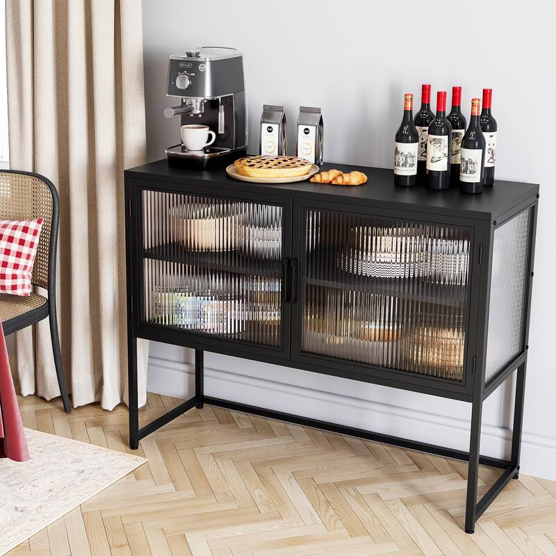 Buffet Cabinet with Glass Doors