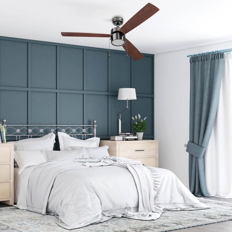 52" Prominence Home Madrona Indoor Ceiling Fan, Painted Gun Metal - 52