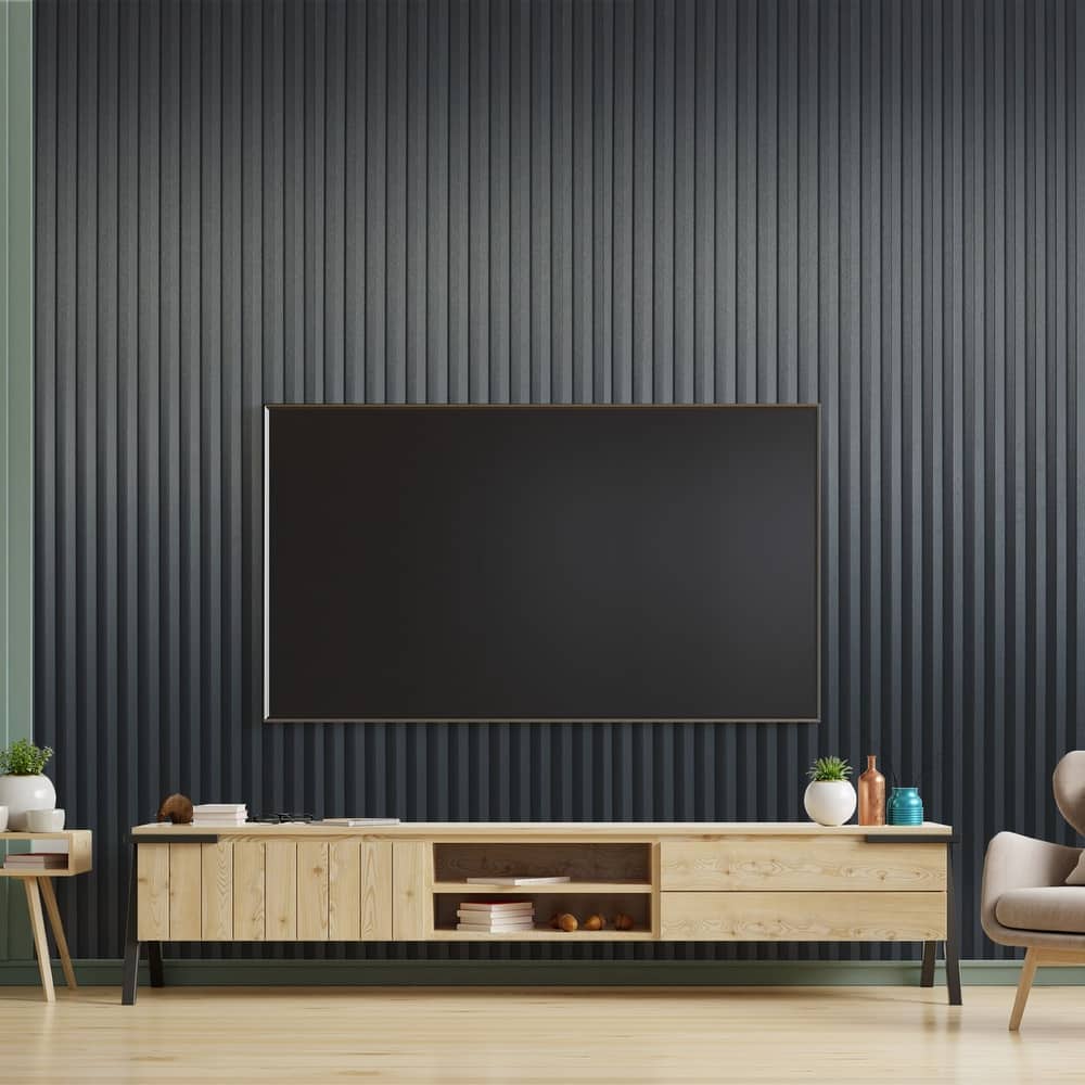 Art3d 104'' X 6.7'' Slat Wall Panel for Modern Decor, WPC Wall Paneling, Metallic Finish(Set of 8)