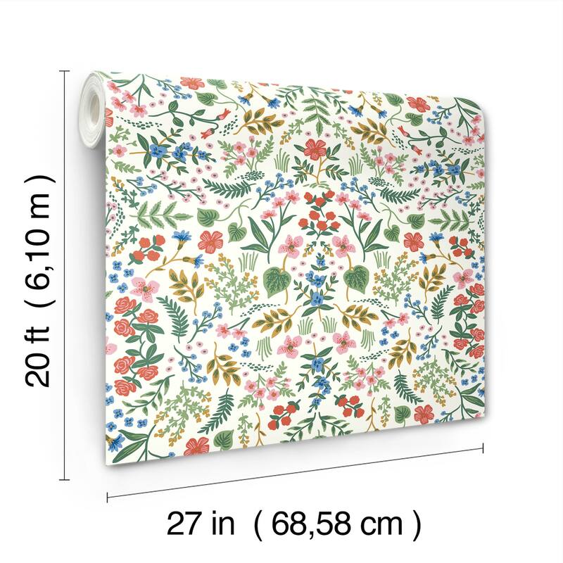 Rifle Paper Co. Wildwood Rose Peel and Stick Wallpaper