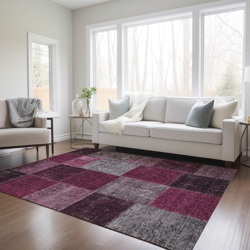 Machine Washable Indoor/ Outdoor Chantille Vintage Oriental Rug