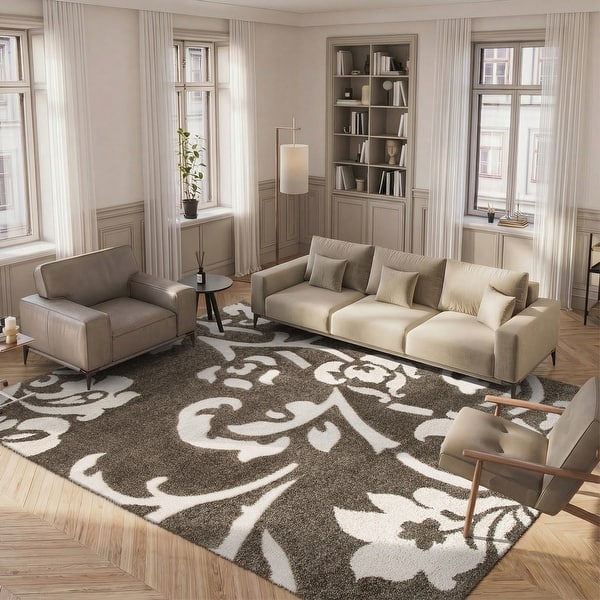slide 2 of 81, SAFAVIEH Florida Shag Hilde Floral 1.2-inch Thick Rug
