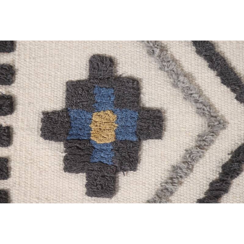 Moroccan Indian Area Rug Handmade Wool Carpet - 5'4"x 7'6"