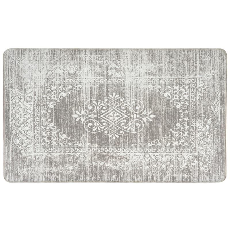 World Rug Gallery Distressed Traditional Vintage Design Anti Fatigue Standing Mat
