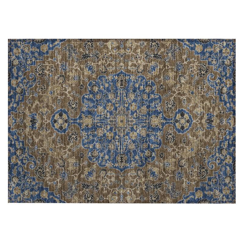 Machine Washable Indoor/ Outdoor Traditional Savannah Chantille Rug