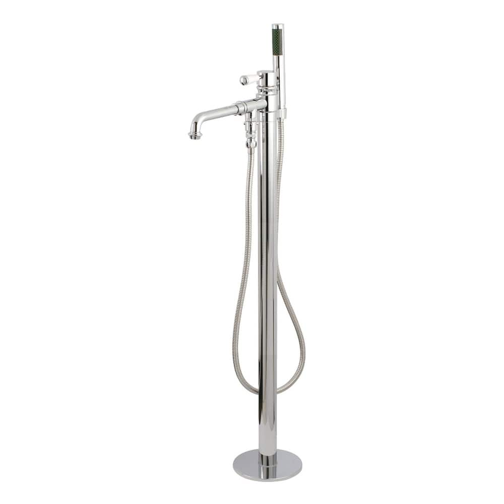 Kingston Brass Paris Floor Mounted Tub Filler with Built-In Diverter �