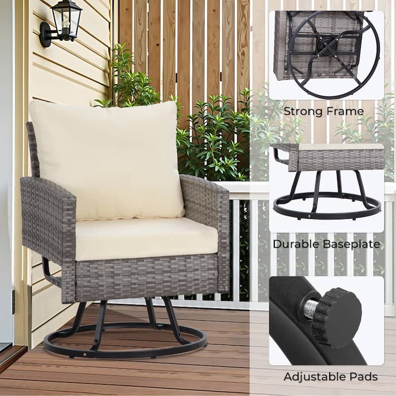 3-Piece Wicker Patio Furniture Set