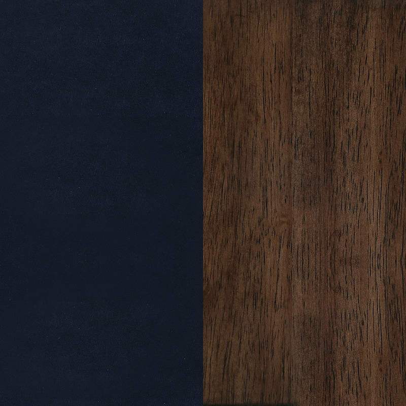 Cheryl Upholstered Wood Arm Accent Chair Dark Blue