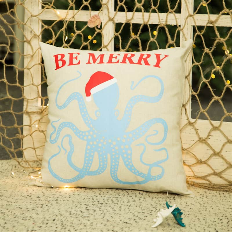 Glitzhome 18-Inch Christmas Pillow Cover