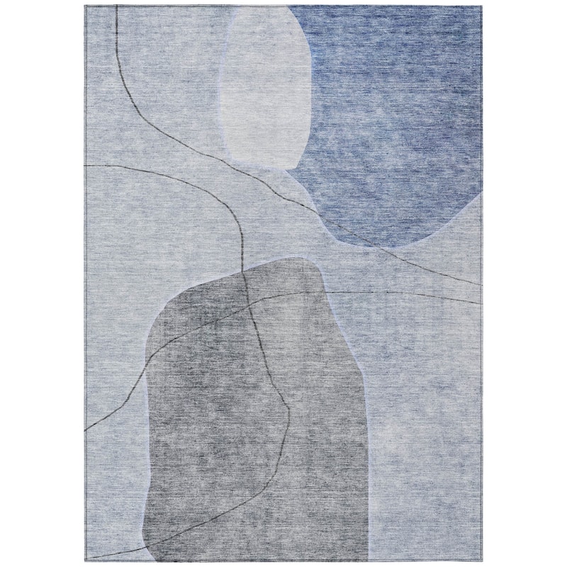 HomeRoots Abstract Transitional Rectangle Outdoor Rug