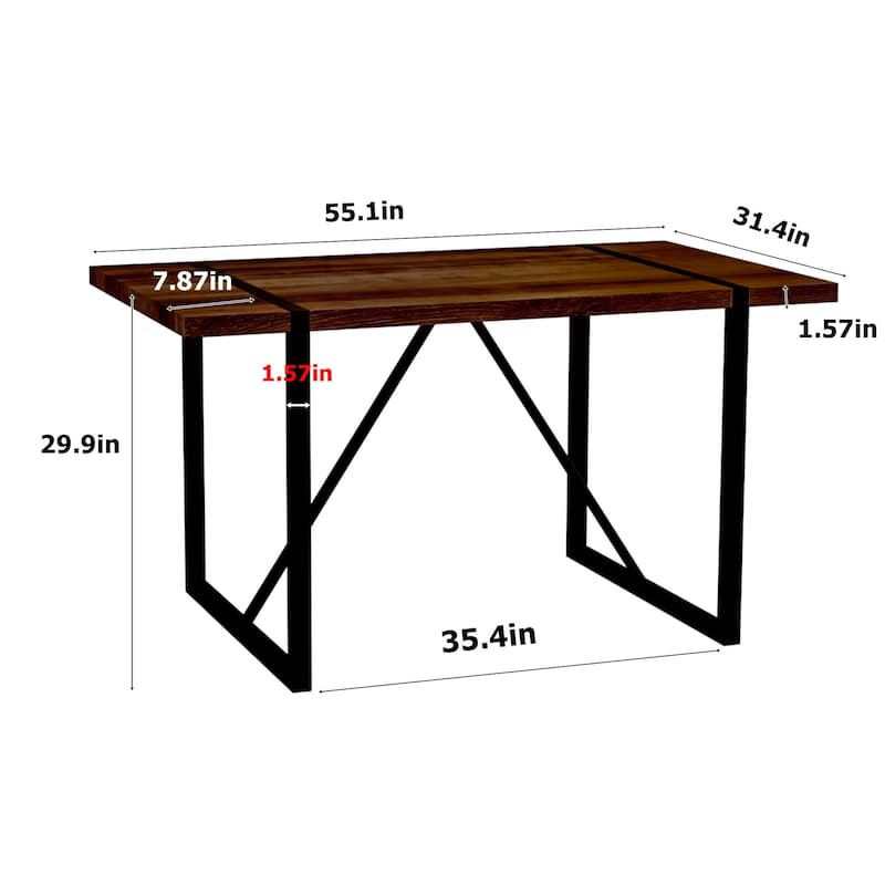 Mid Century Wooden Kitchen Table Set for Restaurant 5 Piece Sets
