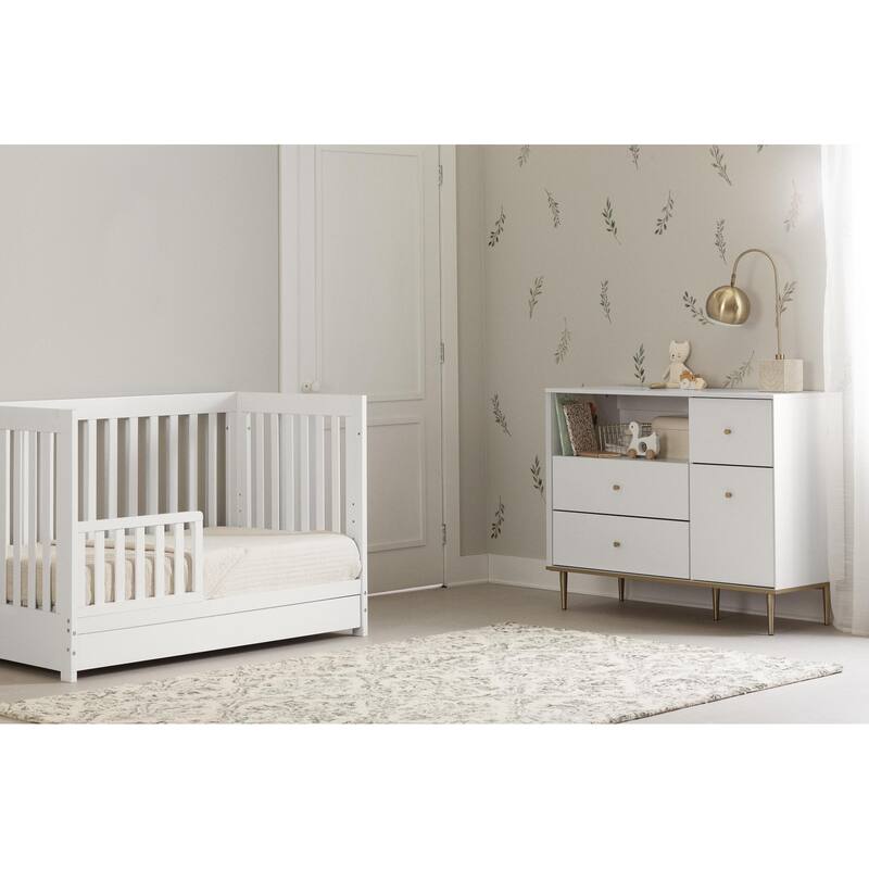 South Shore Dylane Changing Table with Drawers and Open Storage