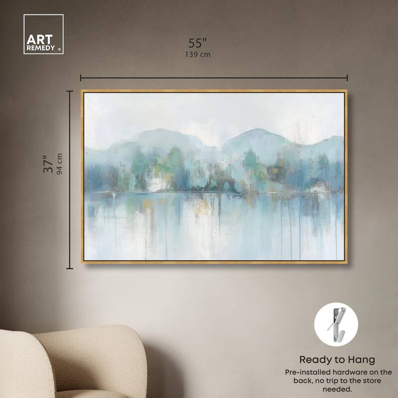 Mirrored Aqua Dream II Canvas by Art Remedy