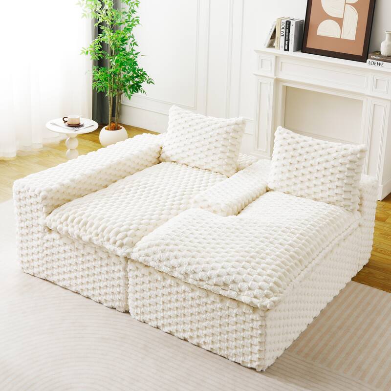 Modular Chaise Lounge Couch Convertible Multi Shape Sectional Sofa