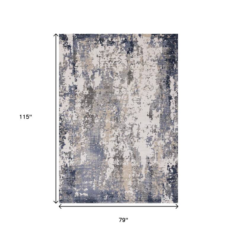 HomeRoots Abstract Modern Rectangle Area Rug - 7' X 10'