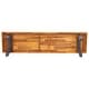 preview thumbnail 10 of 11, Indoor/Outdoor Solid Acacia Wood Slat Top Bench with Wood Legs