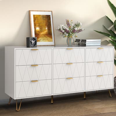 9 Drawers Chest Of Dresser Storage Tower Cabinet Bedroom Organizer