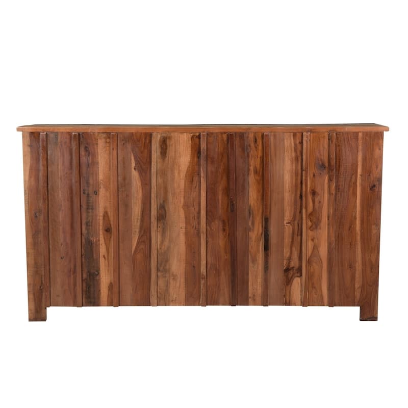 Reclaimed Wood Sideboard Buffet Cabinet with 4 Drawers 4 Doors