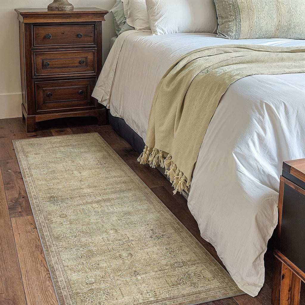 Mcow Low Pile Machine Washable Non-Slip Area Rug - 2'X10'