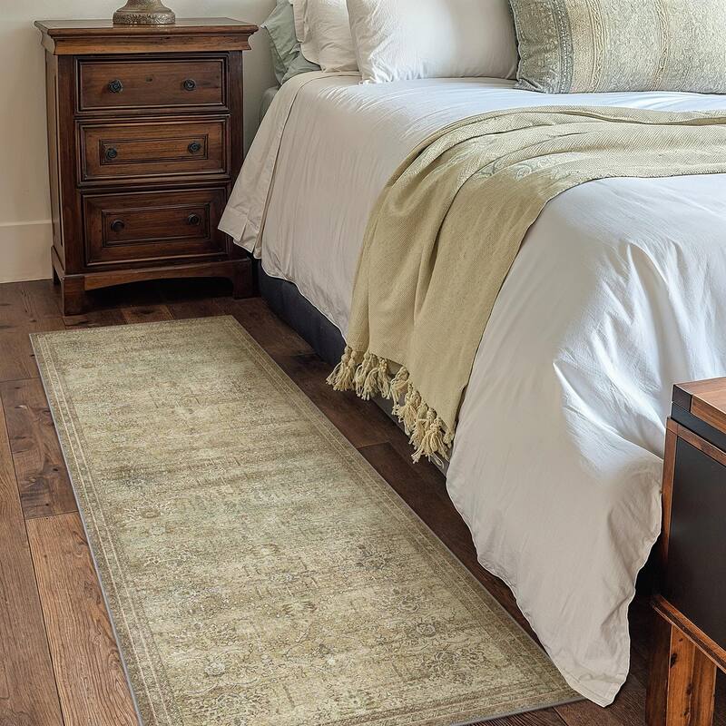 Mcow Low Pile Machine Washable Non-Slip Area Rug - 2'X10'