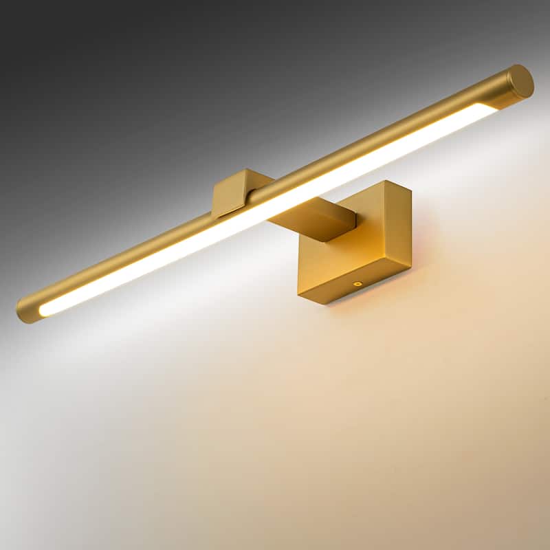 1-light 23.6 in. Modern Linear Cylinder Strip Wall Sconce Dimmable Tube Integrated LED Bathroom Vanity Light