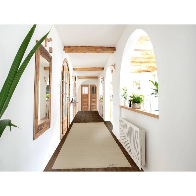 Modern Gabbeh Oriental Runner Rug Handmade Wool Carpet - 3'2"x 11'10"