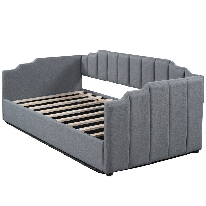 Modern Twin Size Upholstered Daybed with Underneath Storage